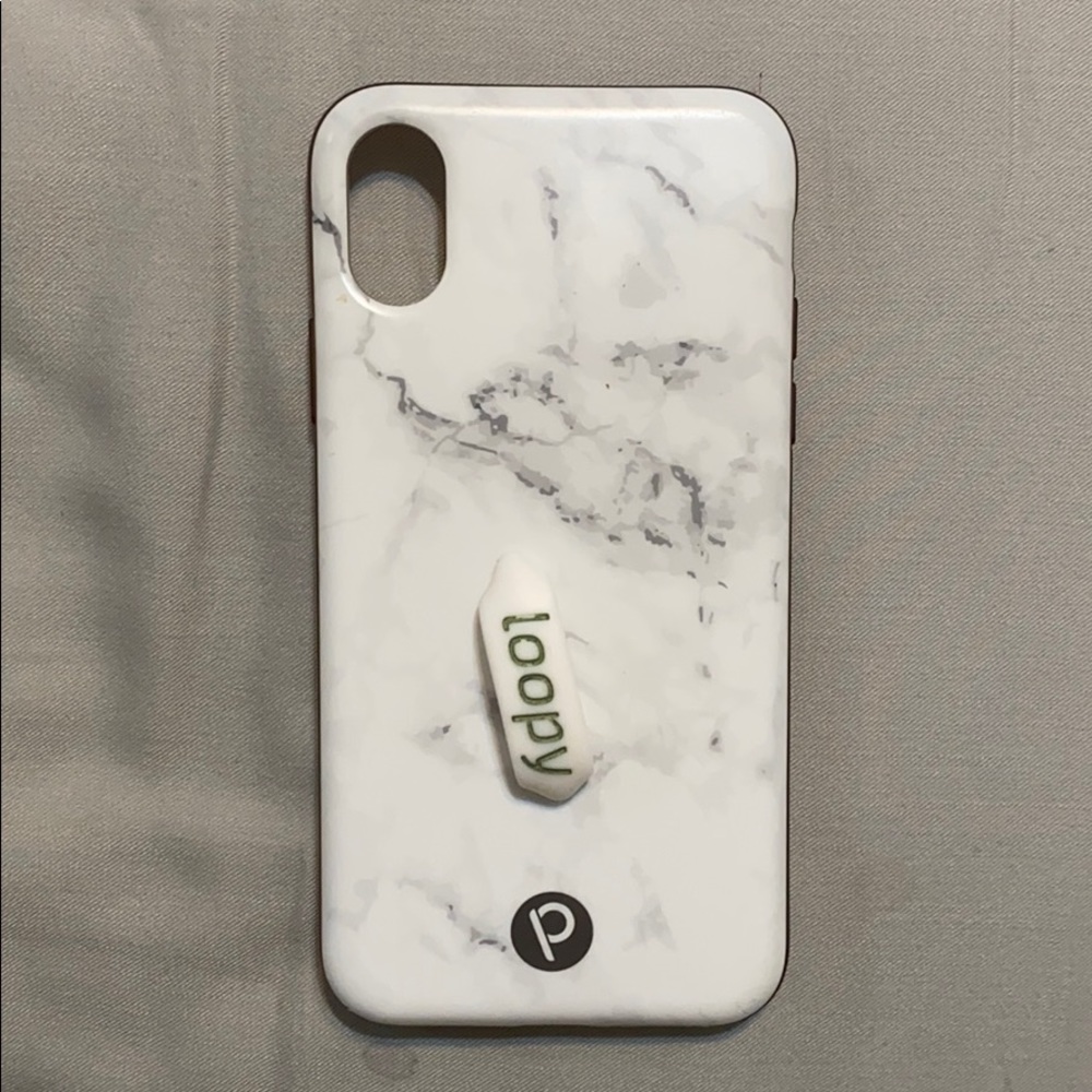 Grey marble Loopy phone case
